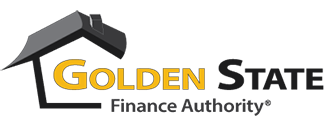 GSFA logo house around letters Golden State Finance Authority